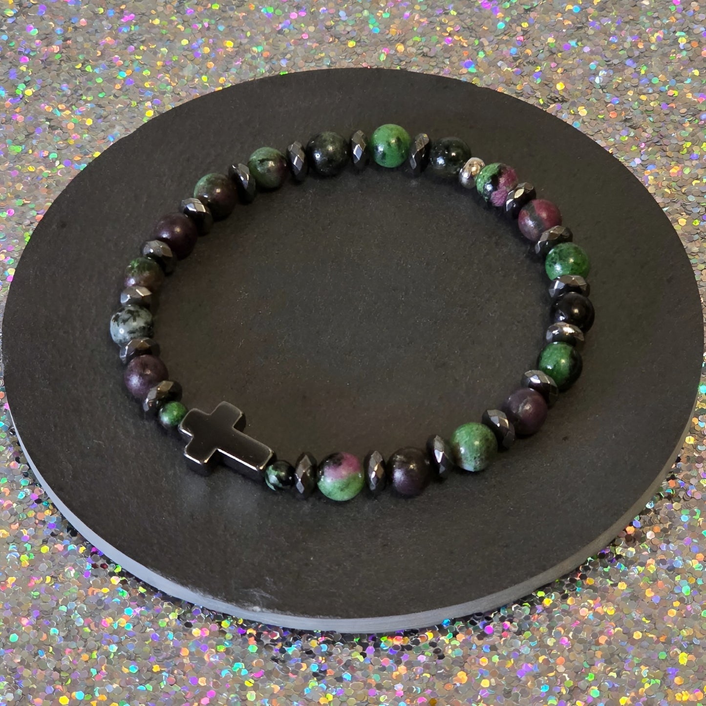 Rubin-Zoisit  Energie Armband Raphael Herzchakra