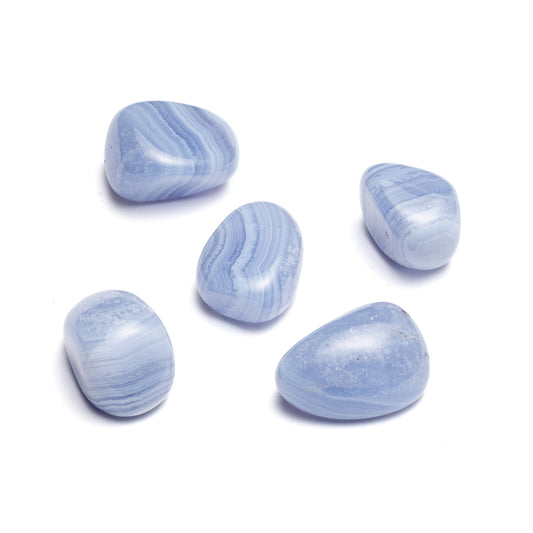blauer Chalcedon Energie Stein