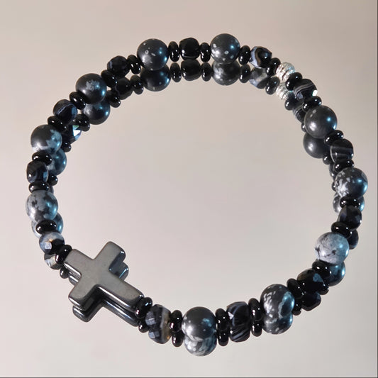 Schneeflocken Obsidian Olaf Wurzelchakra