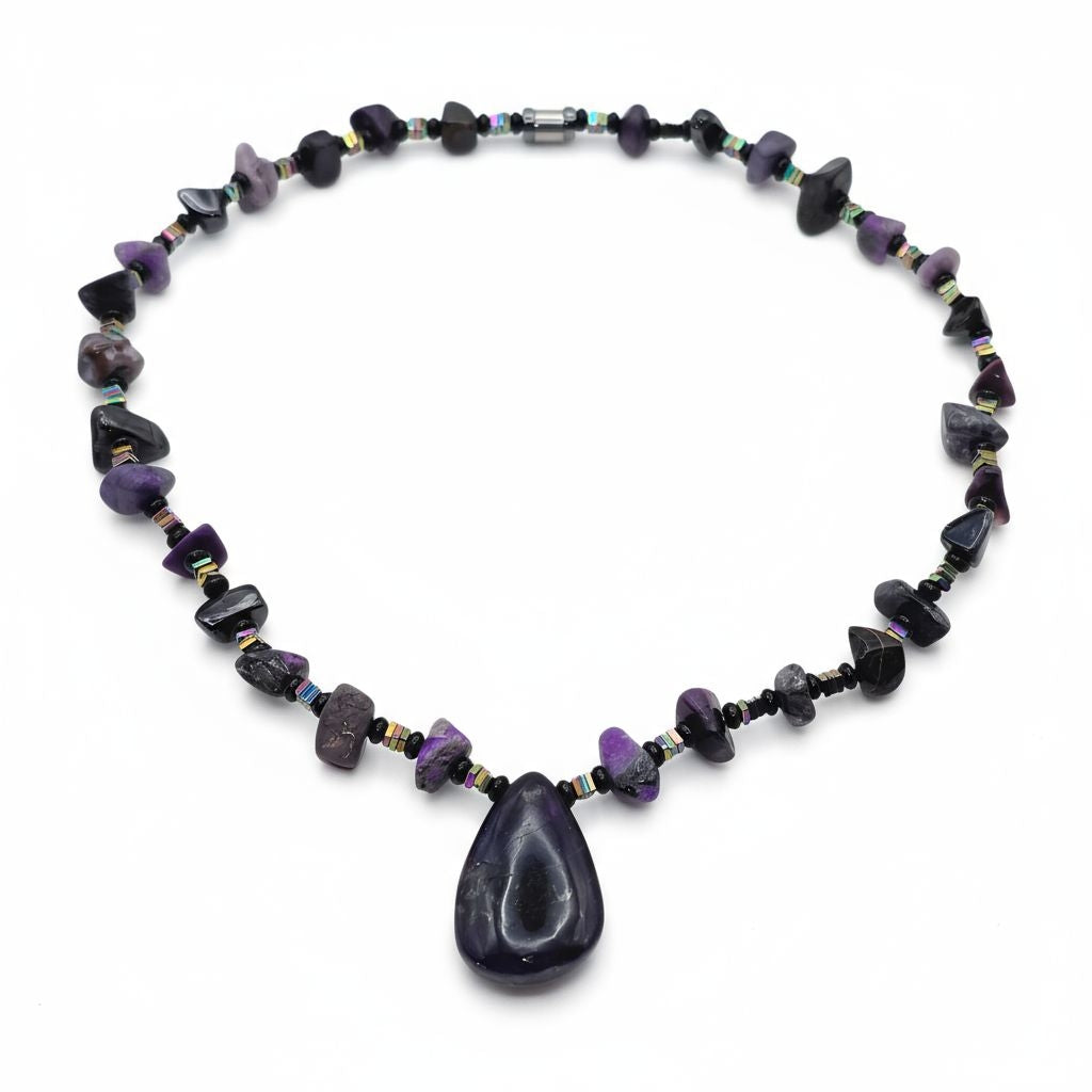 Sugilith Energie Kette mit Stein Sugilith Kronenchakra