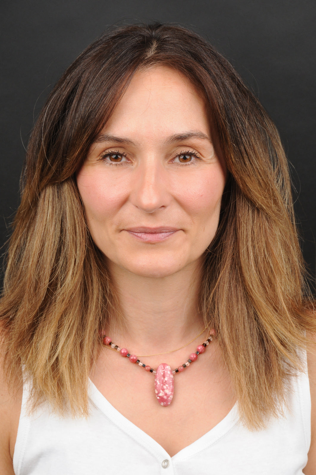 Thulit Energie Kette mit Stein Thulit Herzchakra