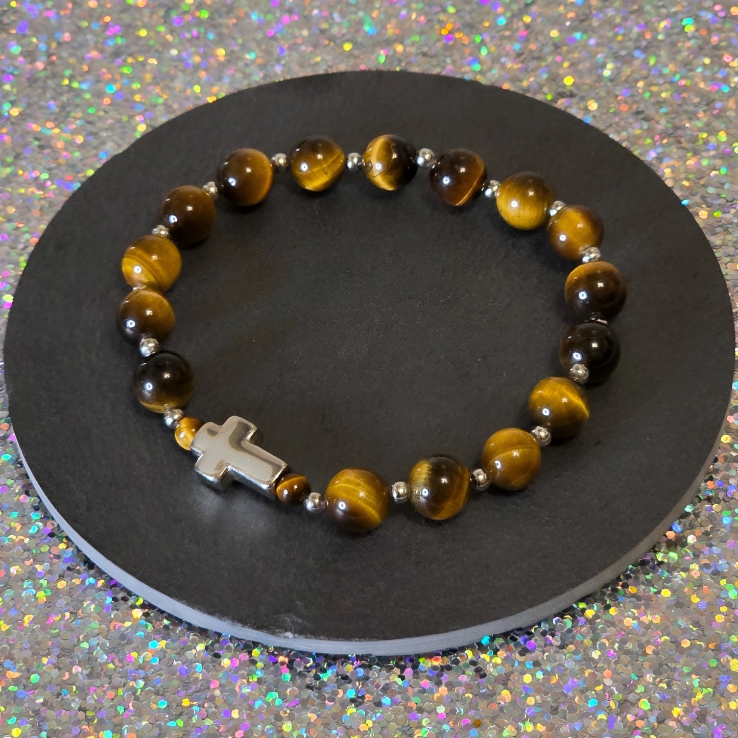 Tigerauge Energie Armband Alpha Solarplexus Chakra