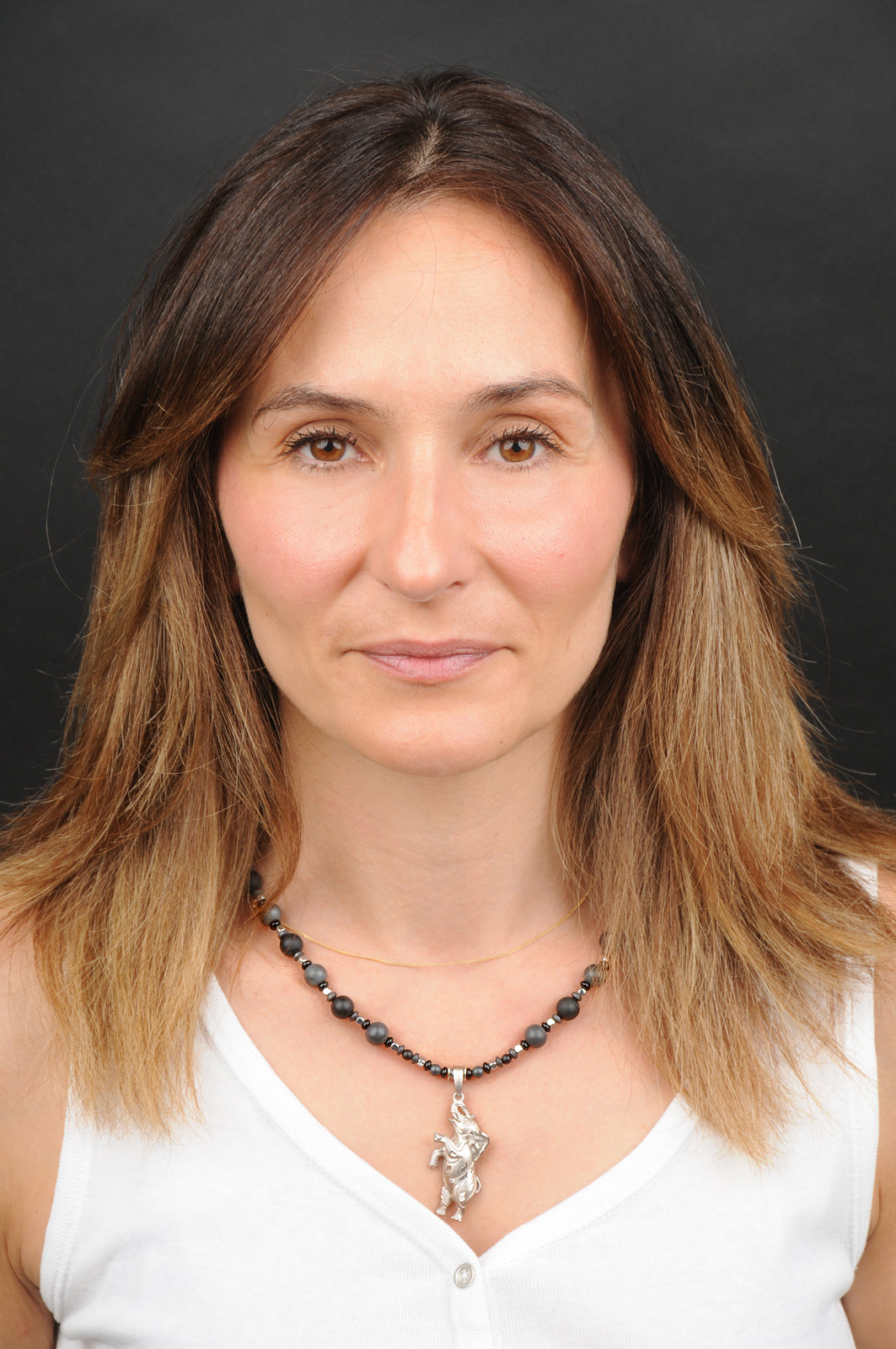 Turmalin Schörl Energie Kette mit Anhänger Elefant Sterlingsilber 925er rhodiniert Wurzelchakra