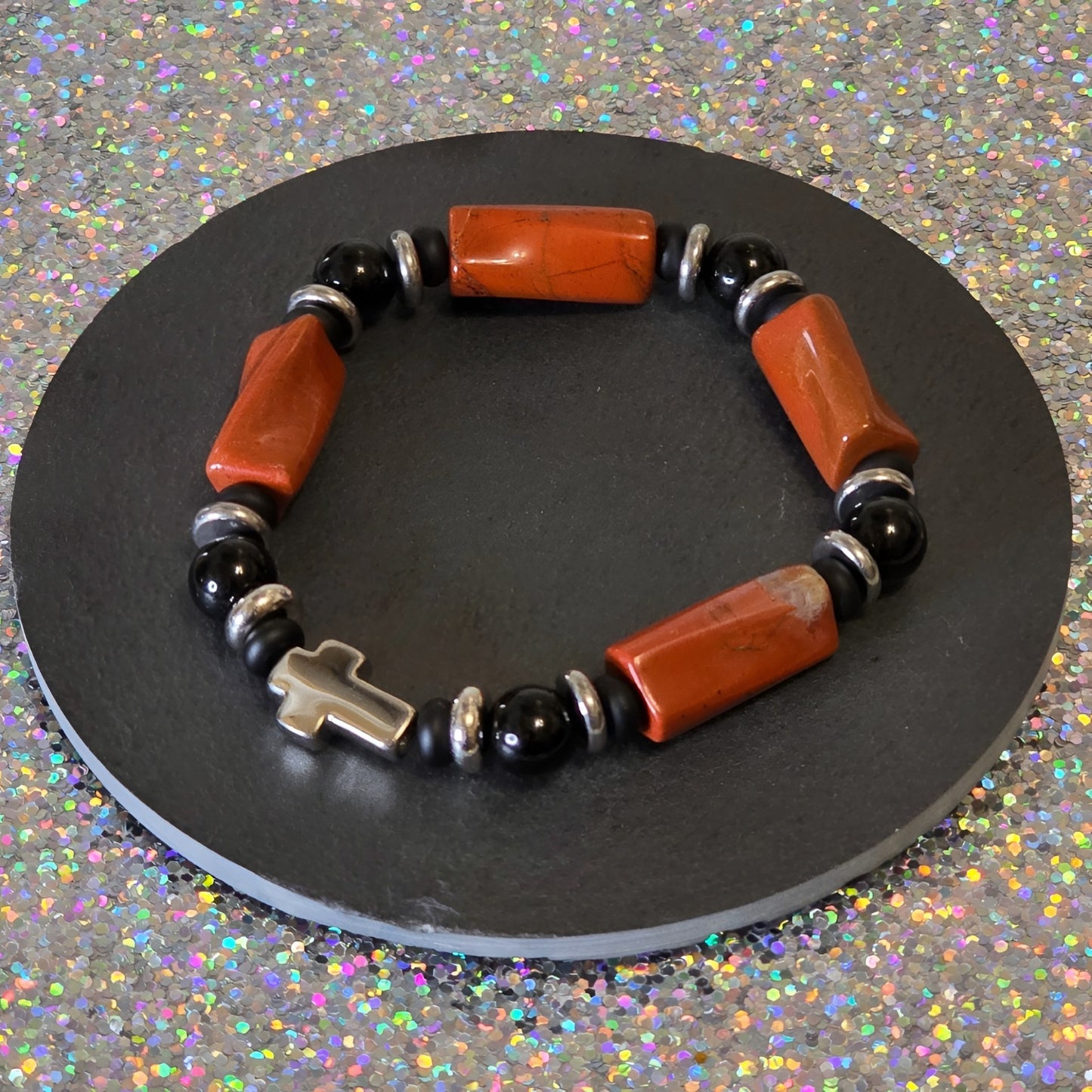 roter Jaspis Energie Armband  Wabi Sabi Wurzelchakra